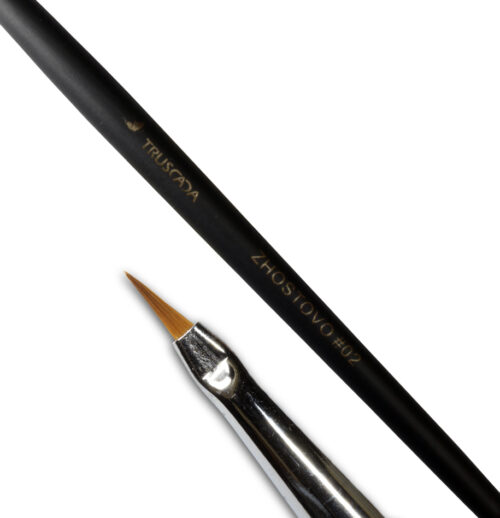 Truscada Student line brush – Zhostovo #02 (natural nylon) / SLBR2