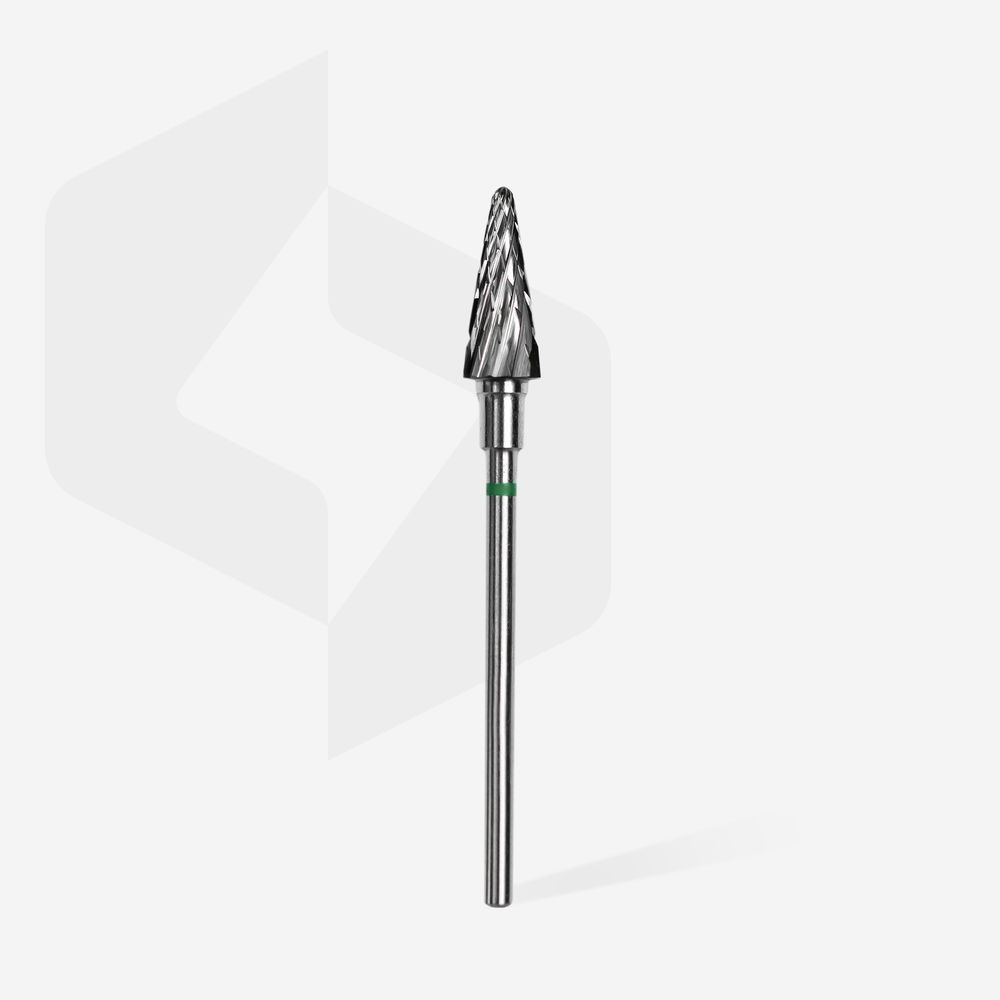 Staleks Punta Carbide Cono, Verde, diametro 6 mm - lunghezza punta 14 mm