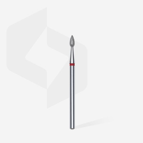 Staleks Punta diamantata Goccia, rosso, diametro 2.3 mm - lunghezza punta 5 mm