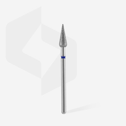 Staleks Punta diamantata Pera Appuntita, blu, diametro 4 mm - lunghezza punta 12 mm