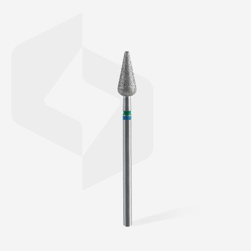 Staleks Punta diamantata Pera Appuntita, DUO blu verde, diametro 5 mm - lunghezza punta 12 mm